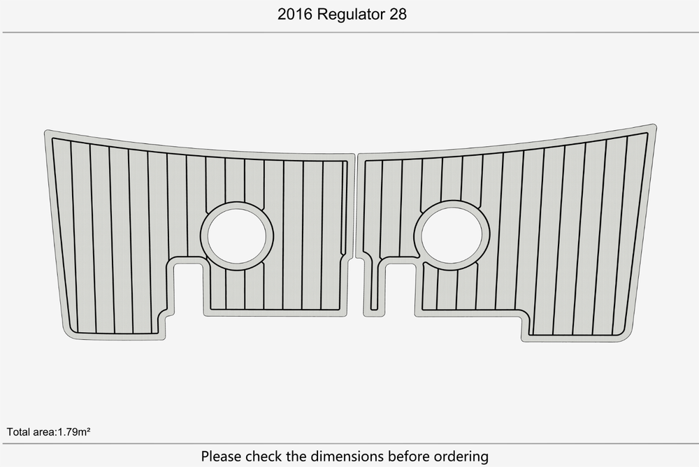 2016 Regulator 28 Swim platform 1/4"6mm EVA Foam faux mat floor