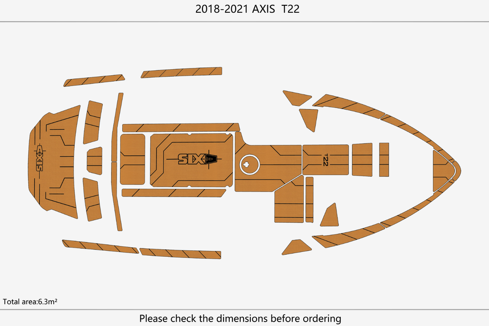 2018-2021 AXIS T22 Marine teak deck EVA Foam Boat flooring