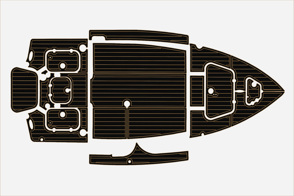 2023 Bomb Island 160 SC Cockpit Pads 1/4" 6mm EVA Teak deck floor