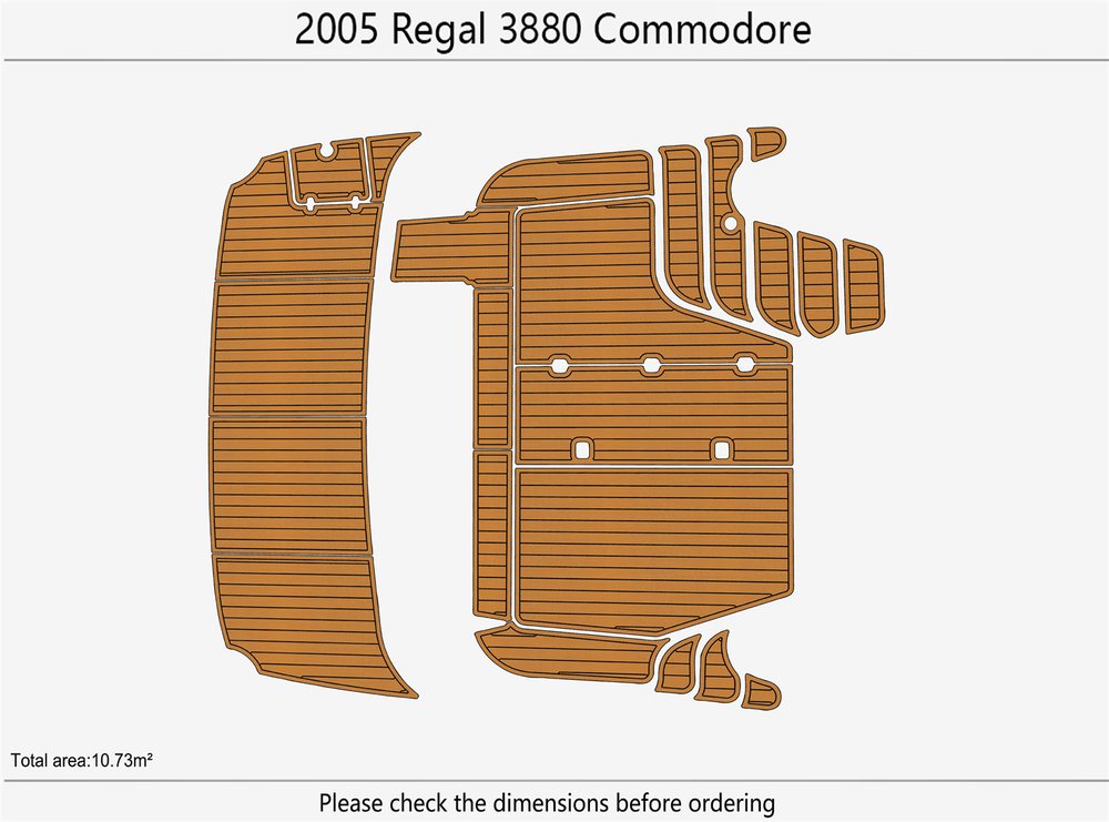 2005 Regal 3880 Commodore Marine teak deck seadek EVA Foam Boat flooring