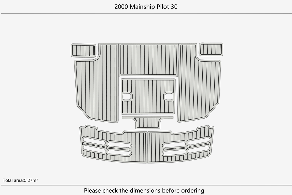 2000 Mainship Pilot 30 Cockpit Swim platform 1/4"6mm EVA Foam faux mat floor