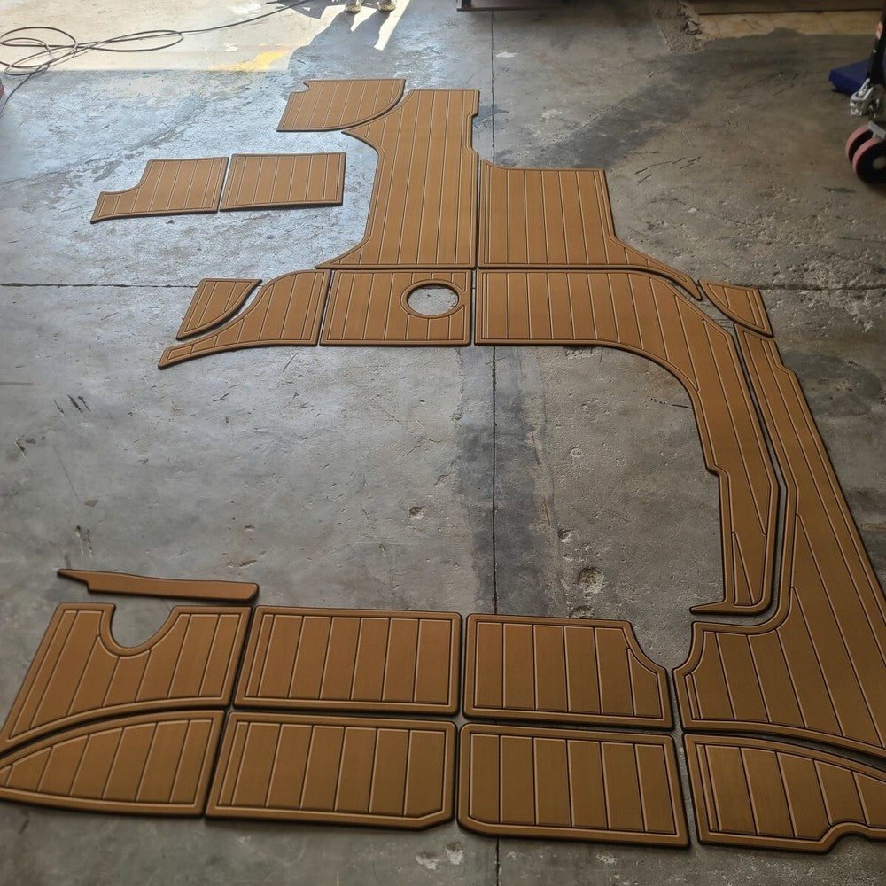 2006-2008 Sea ray 290 sundancer Cockpit $ swim platform 1/4" 6mm EVA FUAx Teak