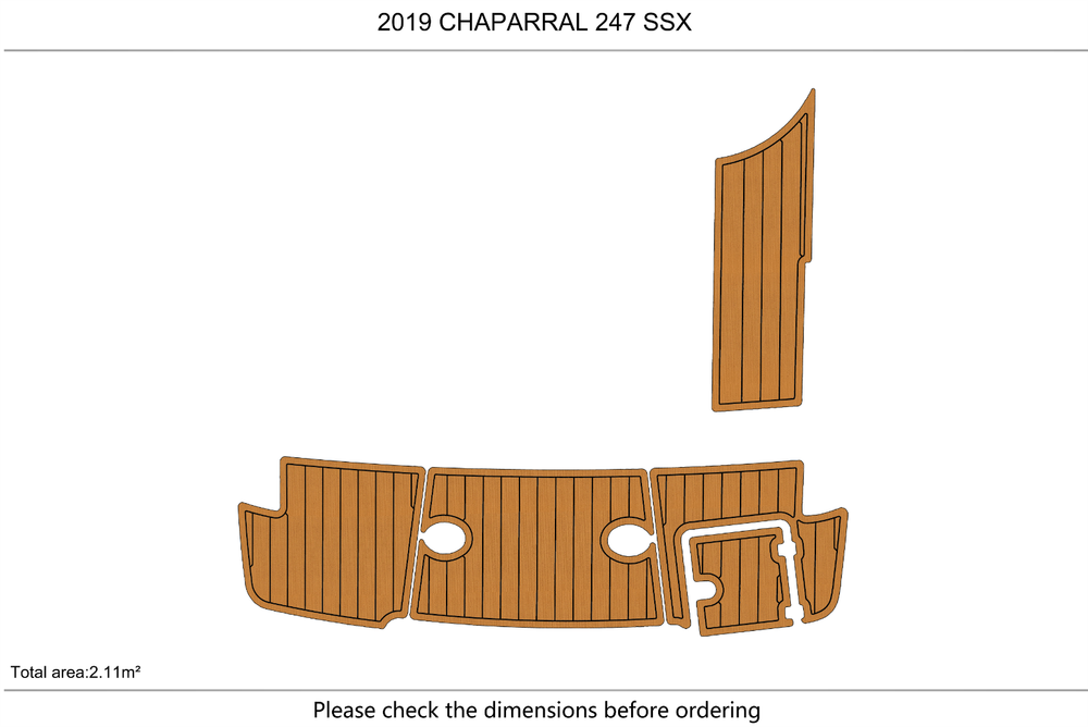 2019 CHAPARRAL 247 SSX Swim platform 1/4"6mm EVA foam faux mat floor