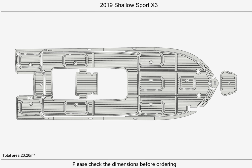 2019-2020 Shallow Sport X3 Marine teak deck seadek EVA Foam Boat flooring