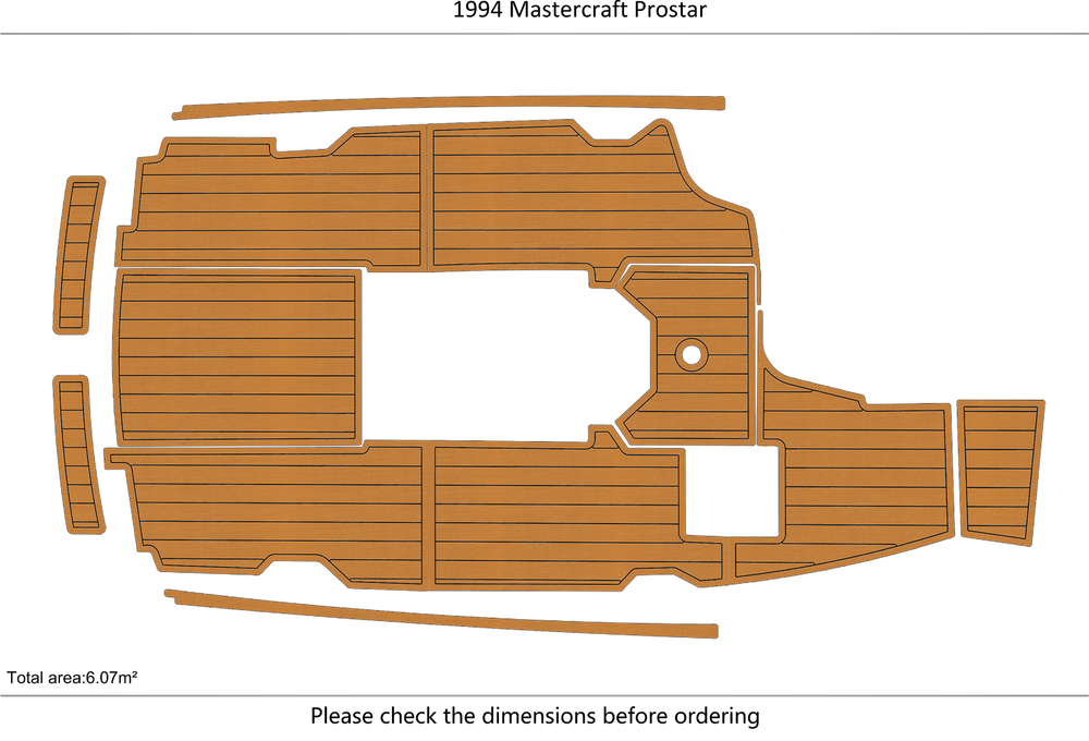 1994 Mastercraft Prostar Marine teak deck EVA Foam Boat flooring