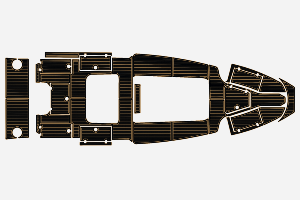 2022-2025 Buddy Davis 28 CC Cockpit Swim platform 1/4" 6mm EVA Teak deck floor
