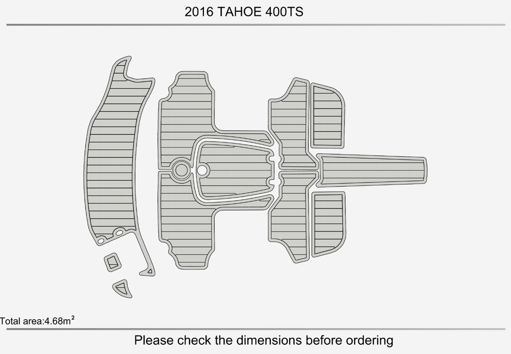 2016 TAHOE 400TS Cockpit Swim platform 1/4" 6mm EVA faux faom teak mat floor
