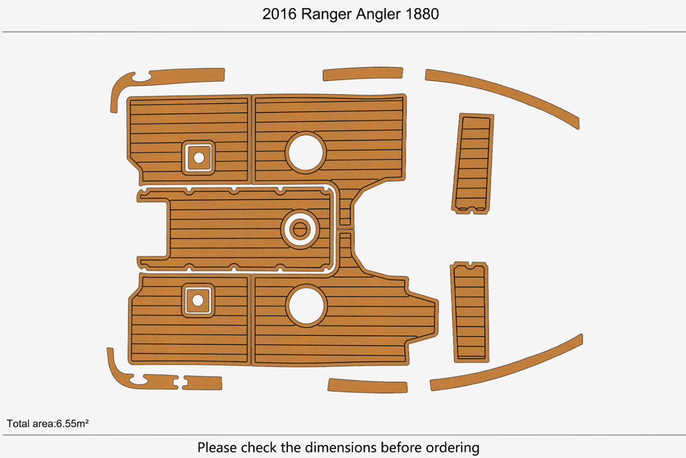 2016 Ranger Angler 1880 Anti-slip Custom EVA faux mat marine flooring