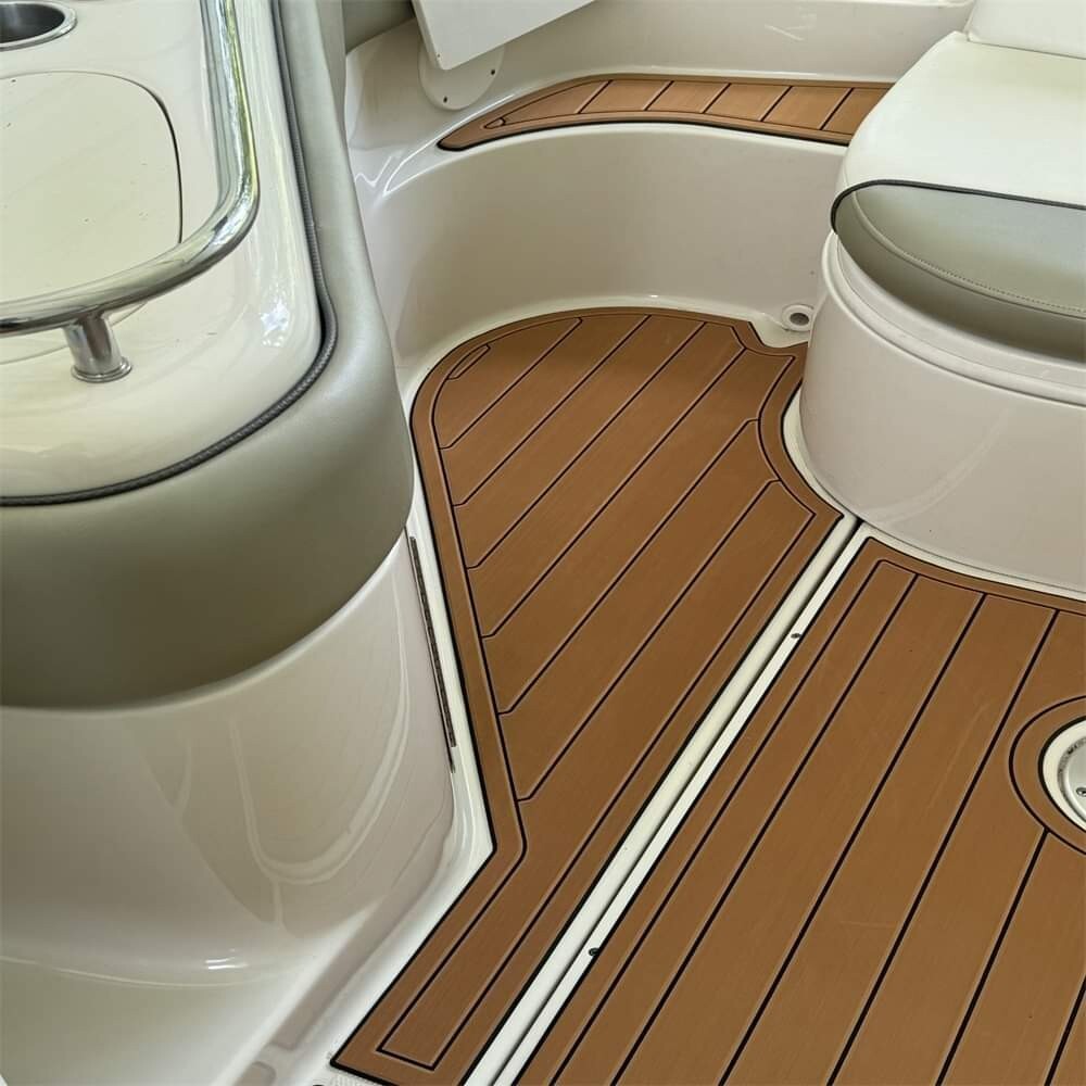 2002-2008 Sea Ray 240 sundeck Cockpit Pads 1/4" 6mm EVA Faux Teak Deck floor