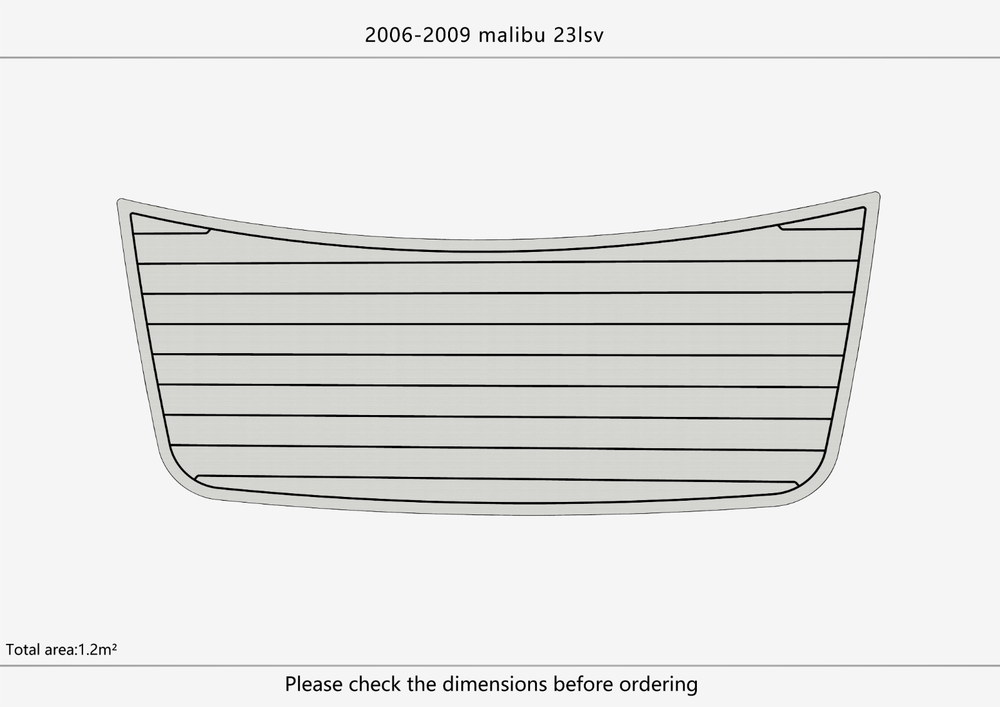 2006-2009 MALIBU 23LSV Swim platform 1/4" 6mm EVA faux faom teak mat floor