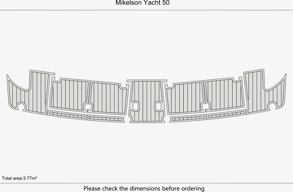 Mikelson Yacht 50 Anti-slip mat Custom EVA faux teak marine deck flooring