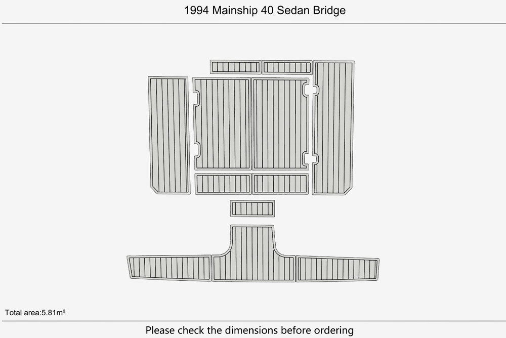 1994 Mainship 40 Sedan Bridge Cockpit Swim platform 1/4"6mm EVA Foam faux floor