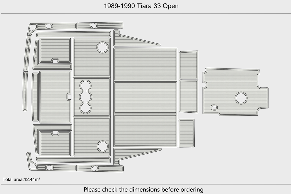 1989-1990 Tiara 33 open Cockpit 1/4"6mm EVA Foam floor