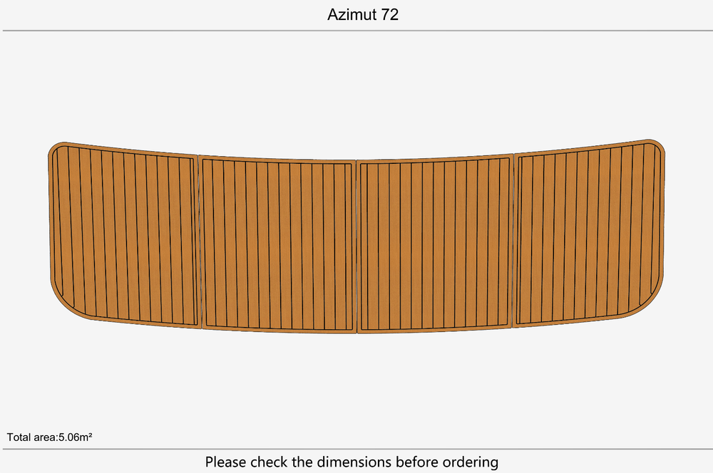 Azimut 72 Cockpit Swim platform 1/4"6mm EVA Foam floor