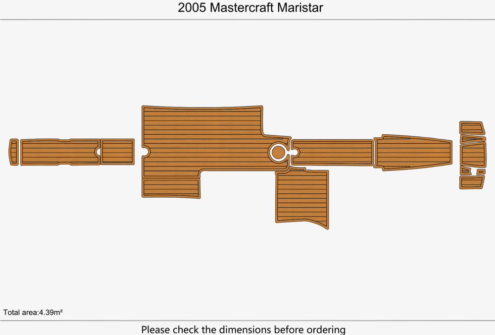 2005 Mastercraft Maristar Anti-slip mat Custom EVA faux teak marine flooring