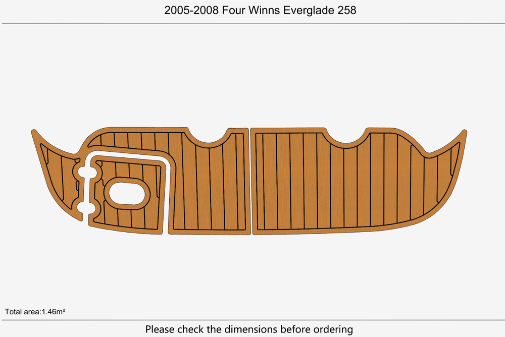 2005-2008 Four Winns Everglade 258 Swim platform 1/4"6mm EVA Foam carpet floor