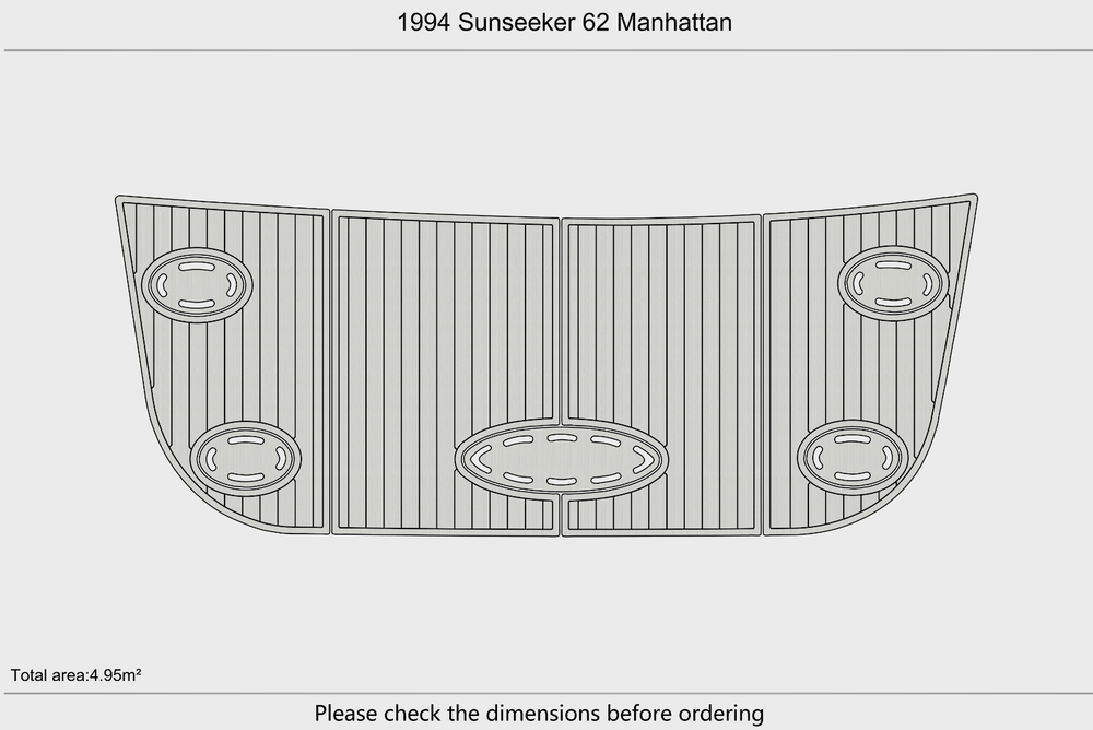 1994 Sunseeker 62 Manhattan Swim platform 1/4"6mm EVA Foam floor