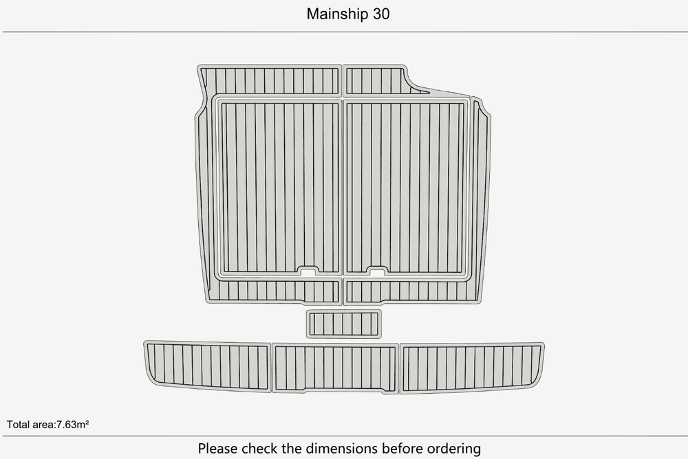 Mainship 30 Cockpit Swim platform 1/4"6mm EVA Foam floor