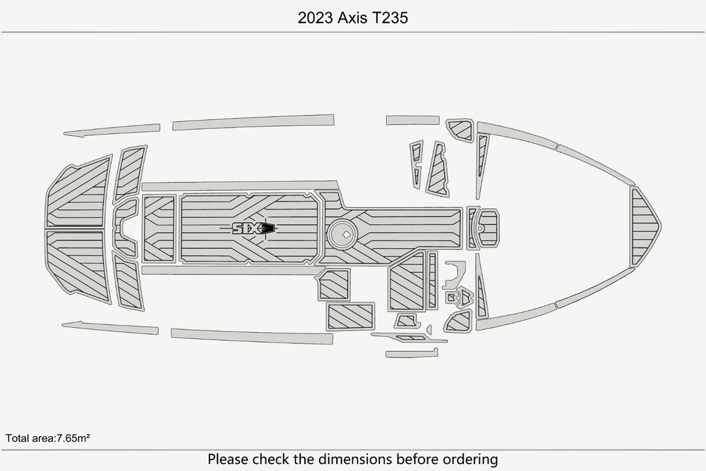 2023 Axis T235 Marine teak deck EVA Foam Boat flooring