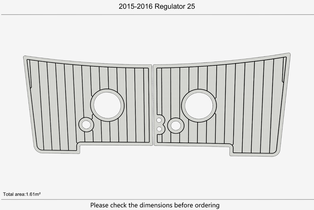 2015-2016 Regulator 25 Marine teak deck seadek EVA Foam Boat flooring