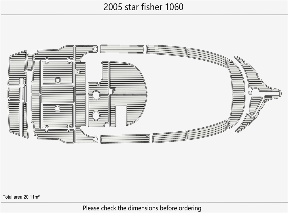 2005 Star Fisher 1060 Marine teak deck seadek EVA Foam Boat flooring