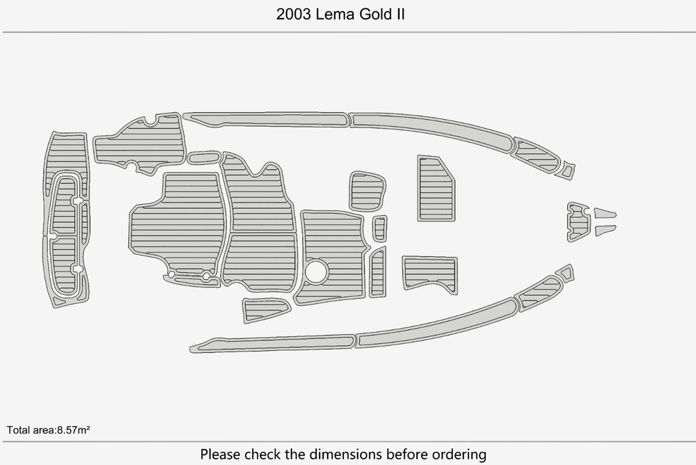 2003 Lema Gold II Marine teak deck EVA Foam Boat flooring