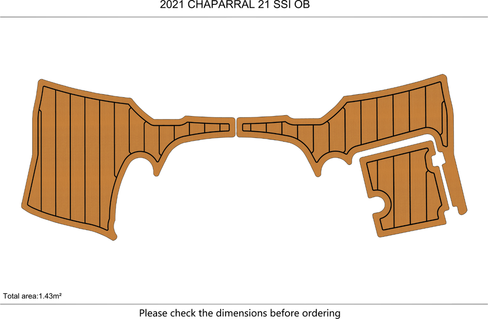 2021 CHAPARRAL 21 SSI OB Swim platform 1/4"6mm EVA foam faux mat floor
