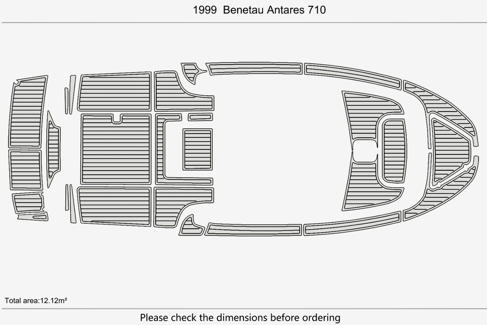 1999 Beneteau Antares 710 Anti-slip mat Custom EVA teak marine deck flooring