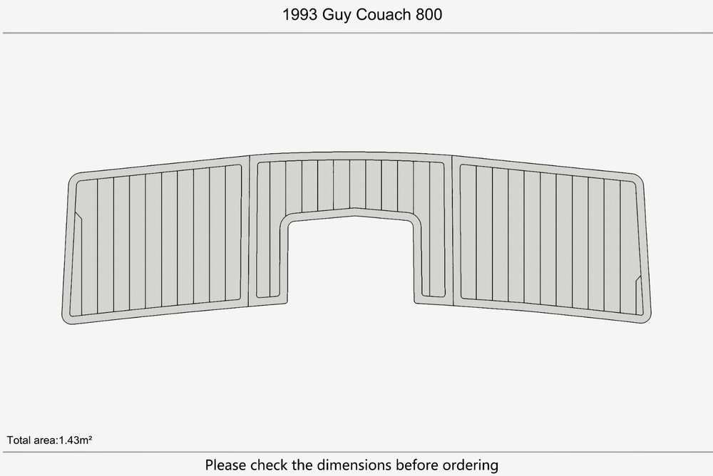 1993 Guy Couach 800 Marine teak deck EVA Foam Boat flooring