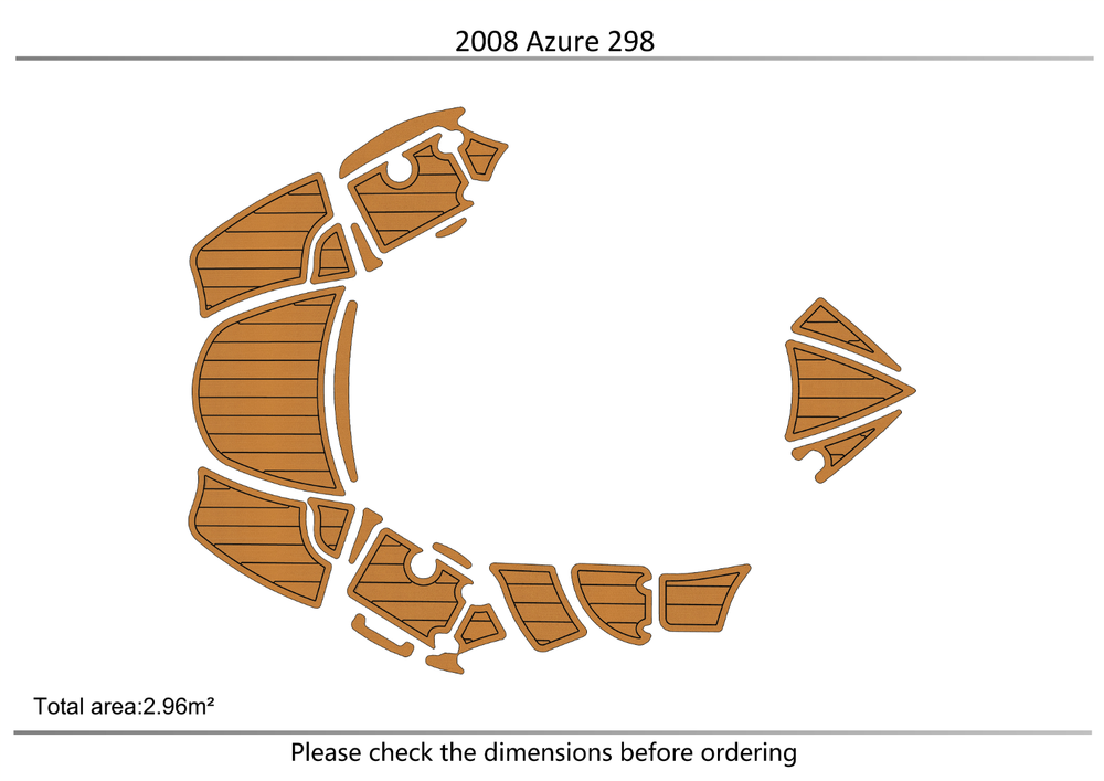2008-2011 Azure 298 Swim platform bow 1/4"6mm EVA foam faux floor