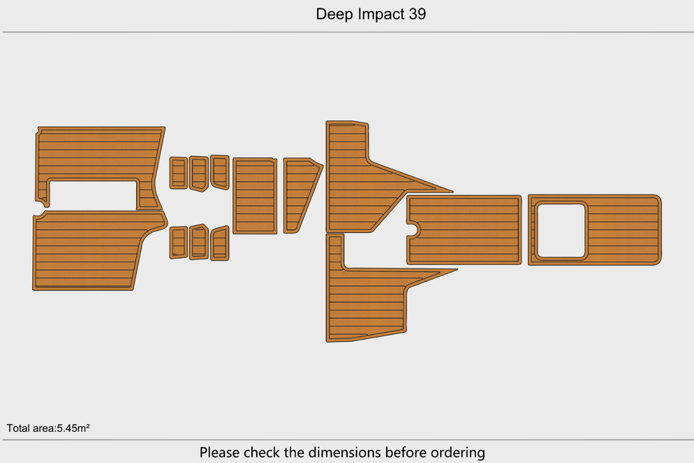Deep Impact 39 Cockpit 1/4"6mm EVA Foam carpet marine faux mat floor