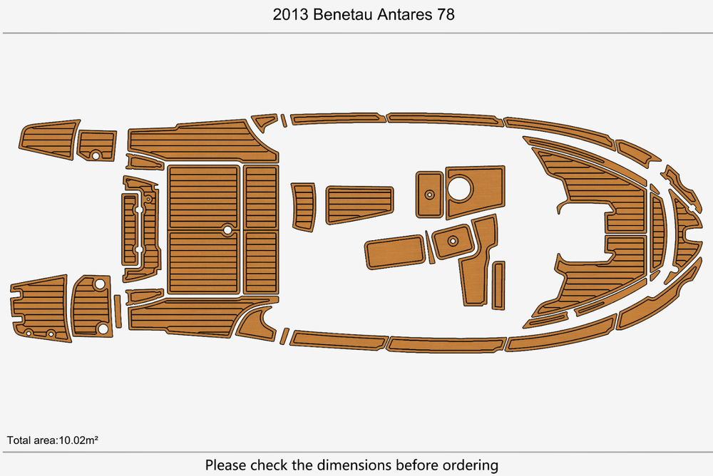 2013 Benetau Antares 78 Anti-slip mat Custom EVA teak marine deck flooring