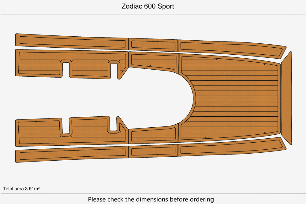 Zodiac 600 Sport Marine teak deck EVA Foam Boat flooring