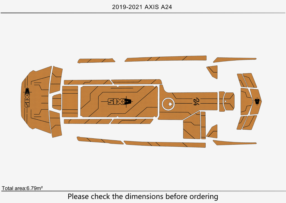 2019-2021 Axis A24 Marine teak deck EVA Foam Boat flooring