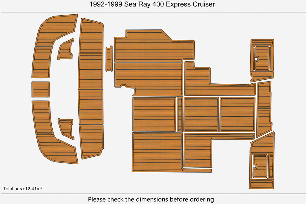 1992-1999 Sea Ray 400 Express Cruiser Marine teak deck EVA Foam Boat flooring