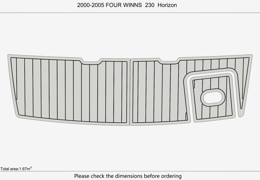 2013 Four Winns Horizon 230 Marine teak deck EVA Foam Boat flooring
