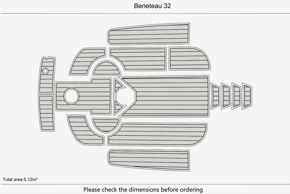 Beneteau 32 Anti-slip mat Custom EVA teak marine deck flooring