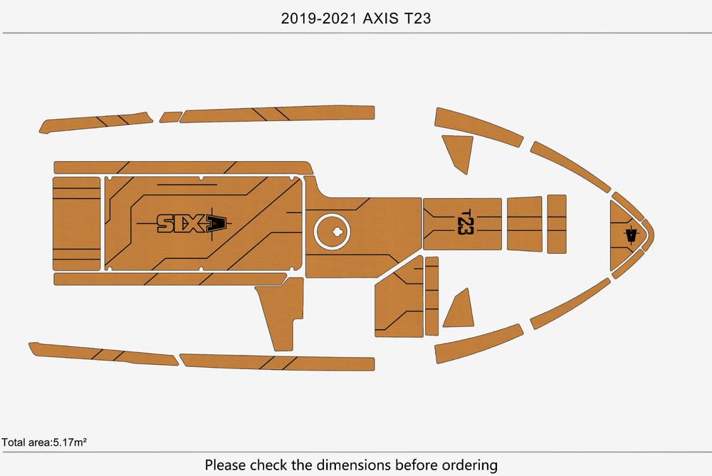 2019-2021 AXIS T23 Marine teak deck EVA Foam Boat flooring