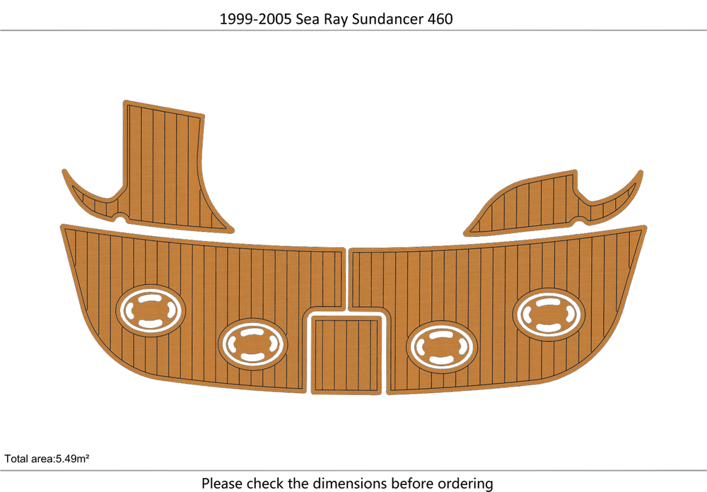 1999-2005 Sea Ray Sundancer 460 Swim platform 1/4"6mm EVA Fauxfoam floor
