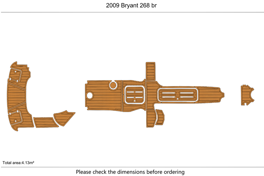 2009-2010 Bryant 268 br Cockpit Swim platform BOW 1/4"6mm EVA foam floor