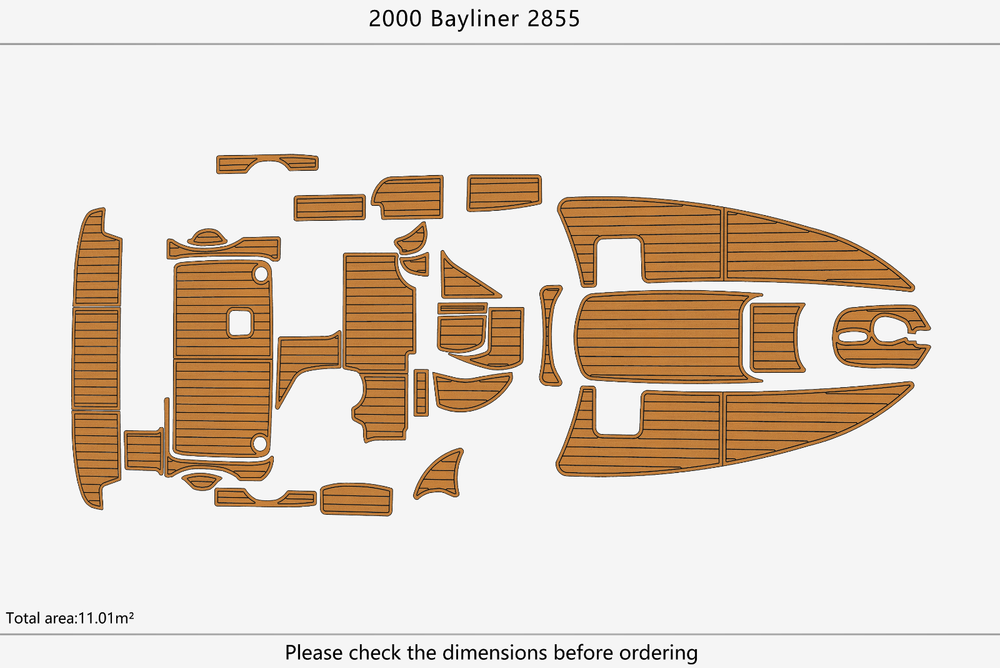 2000 Bayliner 2855 Anti-slip mat Custom EVA marine deck flooring
