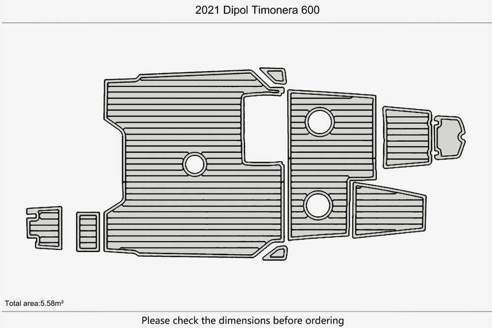 2021 Dipol Timonera 600 Marine teak deck EVA Foam Boat flooring