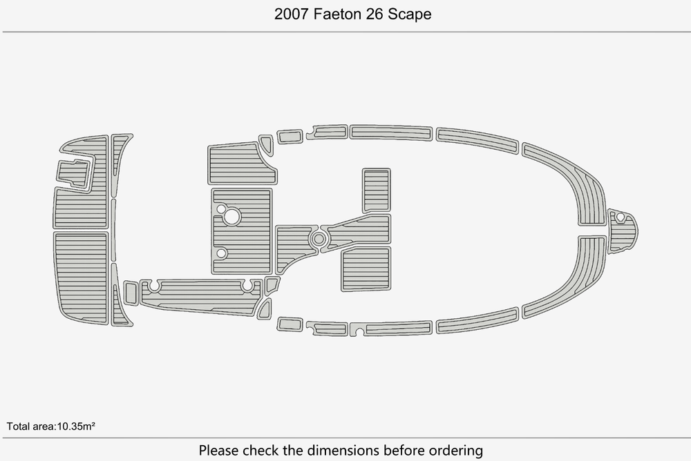 2007 Faeton 26 Scape Marine teak deck EVA Foam Boat flooring