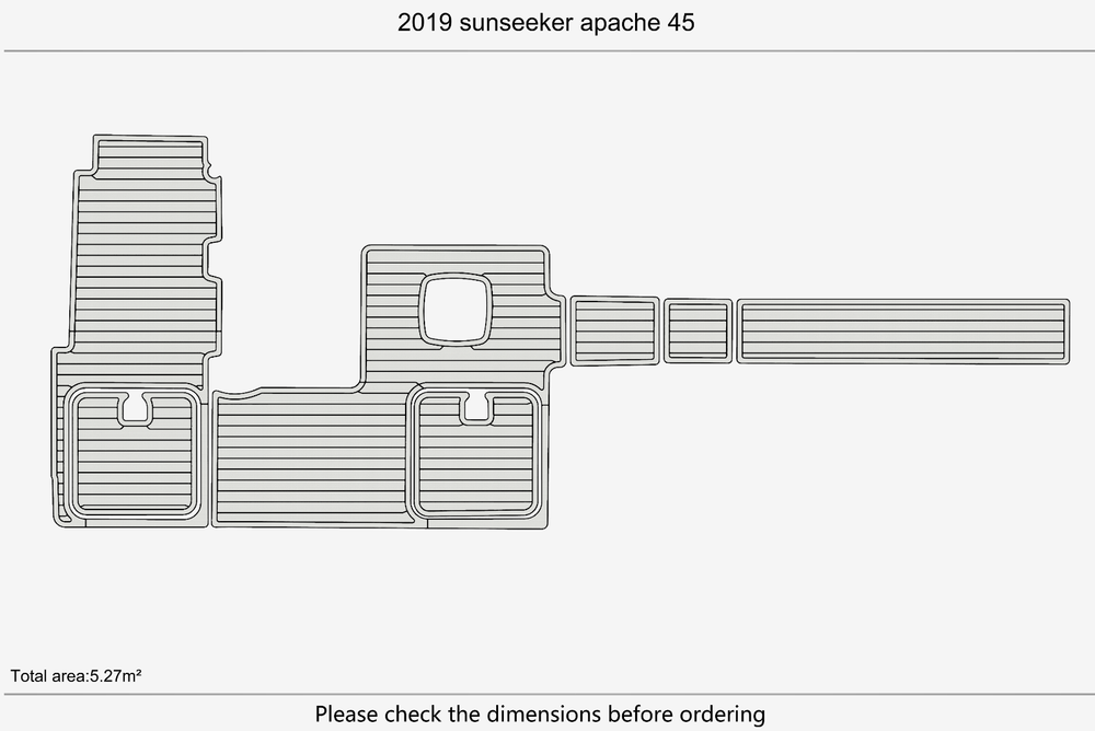 2019 Sunseeker Apache 45 Marine teak deck seadek EVA Foam Boat flooring