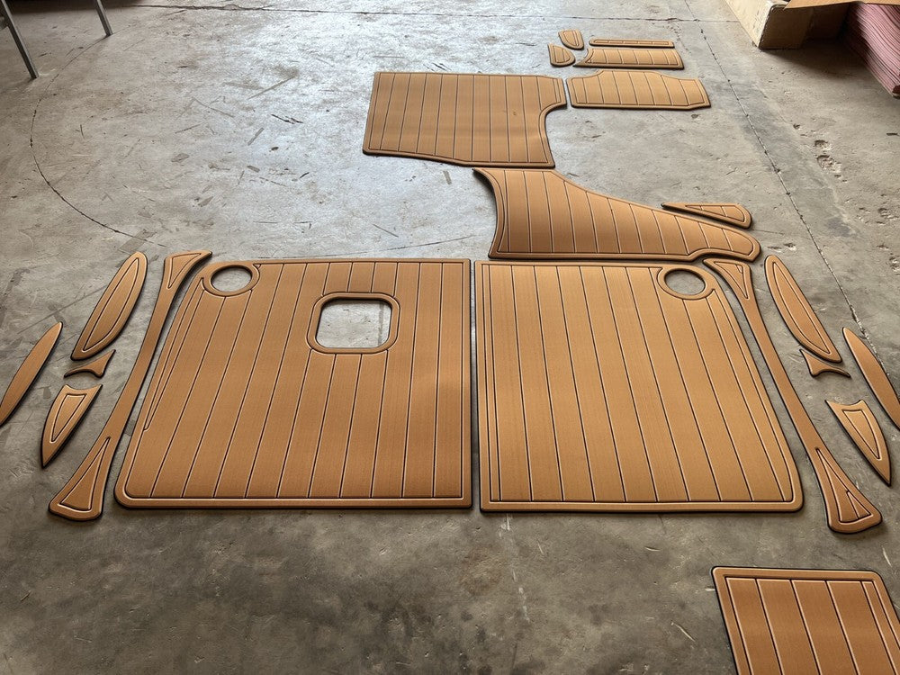 2001 Bayliner 2655 Cockpit swimming platform 6mm EVA TEAK FLOOR Non-slip mat