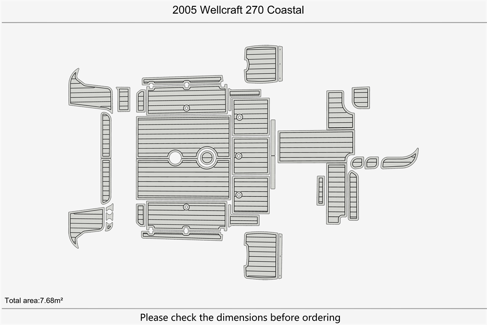 2005 Wellcraft 270 Coastal Marine teak deck seadek EVA Foam Boat flooring