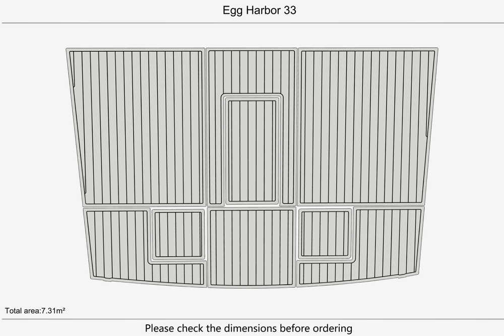 Egg Harbor 33 Swim platform 1/4"6mm EVA Foam carpet marine floor