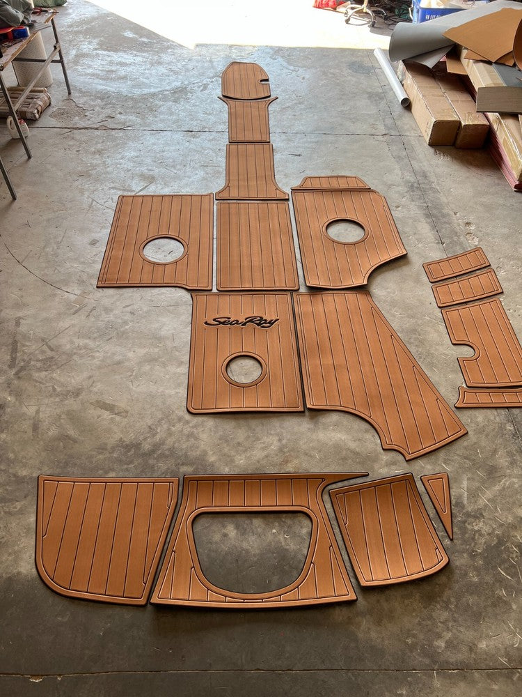 2010-2015 sea ray sundeck 260 cockpit Swim Platform Pads 6mm Teak Decking