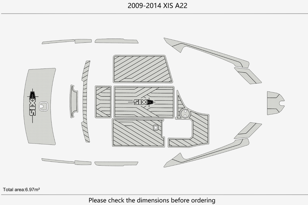 2009-2014 Axis A22 Marine teak deck EVA Foam Boat flooring
