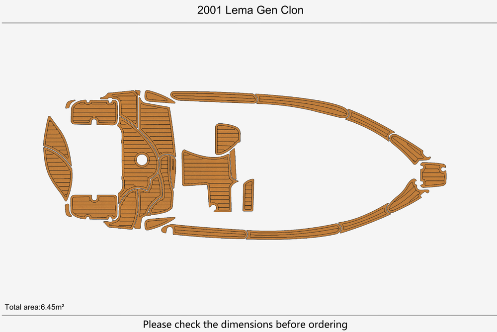 2001 Lema Gen Clon Marine teak deck EVA Foam Boat flooring